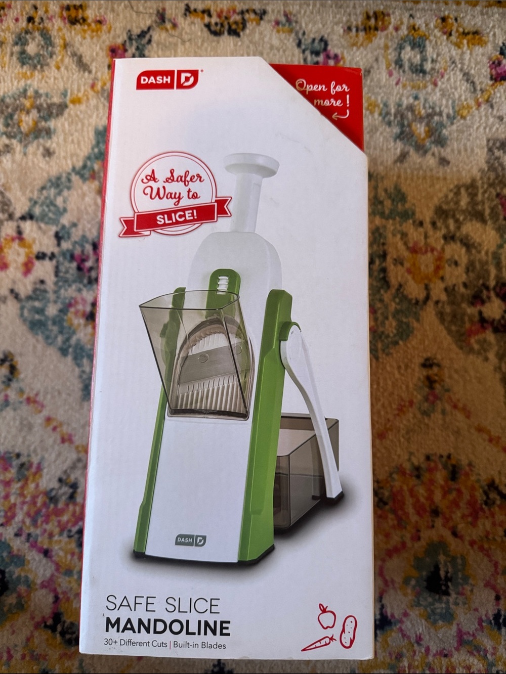 DASH Green and White Vertical Mandoline Slicer